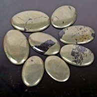 פיריט זהב מלוטש לשיבוץ כ 50 קרט במידה: 33-45 מ"מ